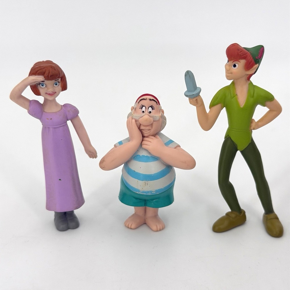 2002 Disney Peter Pan Return to Neverland Figure McDonald's Toy Wendy Smee 3 PC